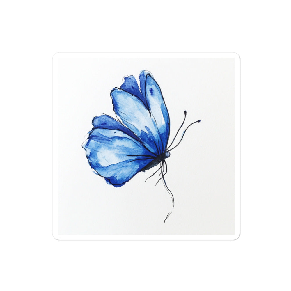 Product mockup of a Blue Butterfly Bean flower (which looks a lot like a blue butterfly)