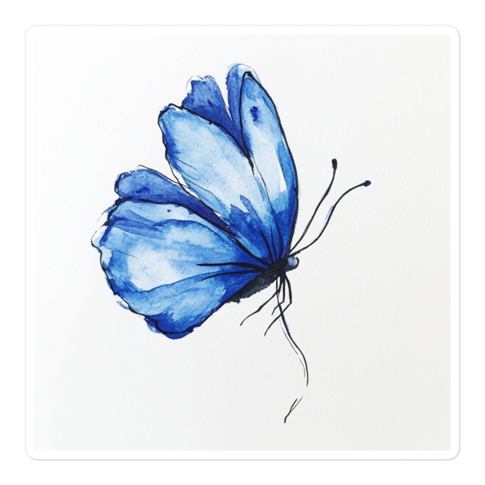 Product mockup of a Blue Butterfly Bean flower (which looks a lot like a blue butterfly)